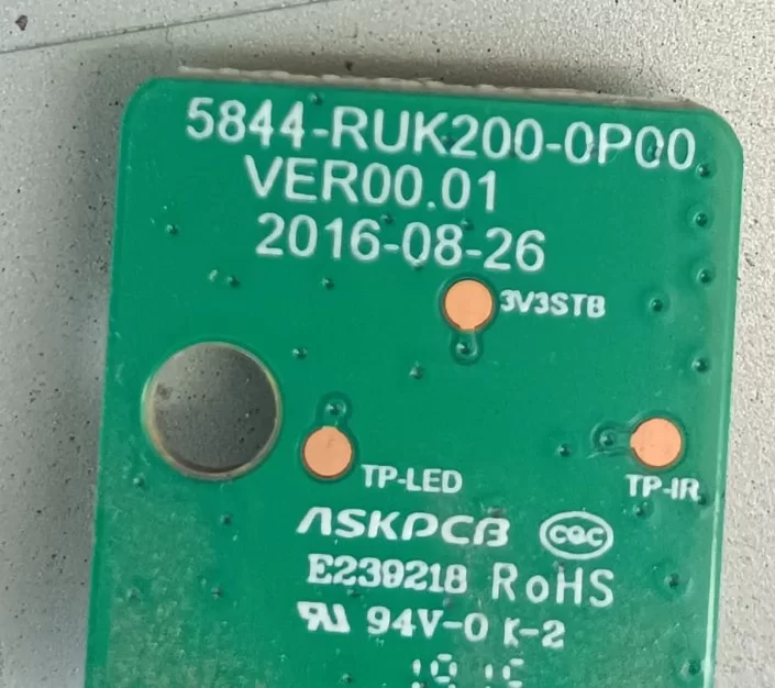 5844-RUK200-OpC0 , Ver00 01 Beko Kumanda Gözü Ir