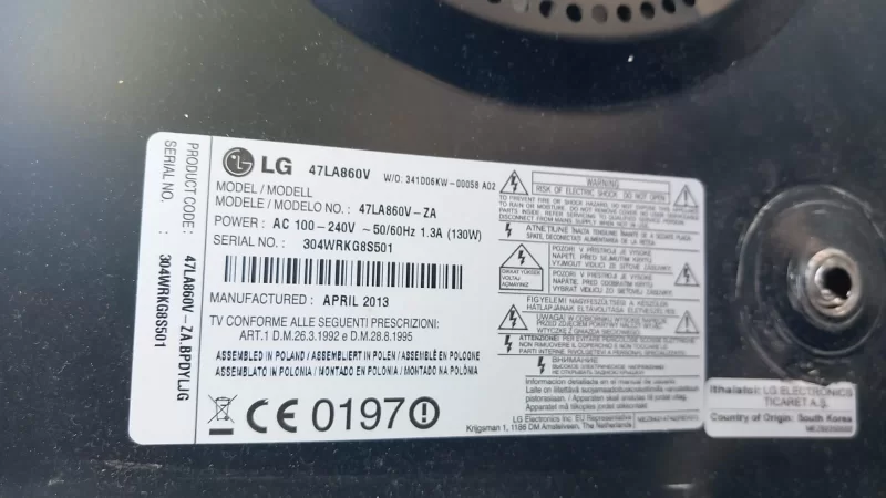 Ead62352603, Ead62352604, Lg 47LA740S, 47LA860  Lvds Kablosu