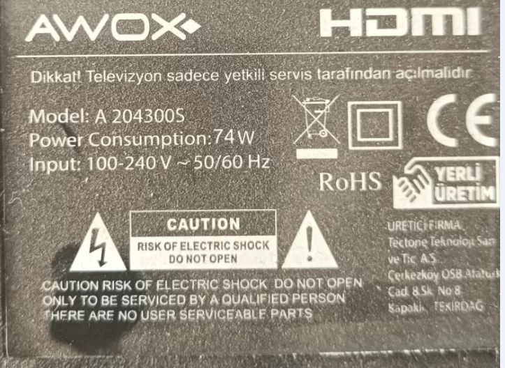 Pt430ct02-4-C-1 Awox A 204300s T-Con Board