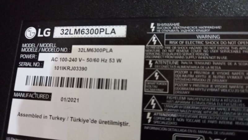 LG 32LM6300PLA HV320FHB-N02  LG TV T-CON TCON Kartı