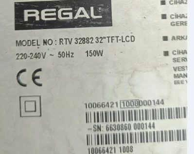 17pw26-4, 20487645, 26630720, Regal Rtv 32882 Power Board, Besleme