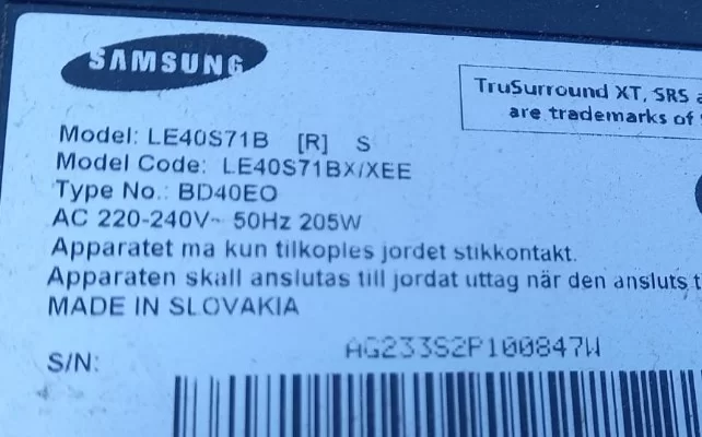 Bn96-03247c, Bn96-03248c Samsung Le40s71b Hoparlörü 