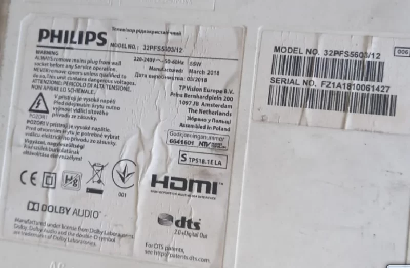 378g0110567, PHİLİPS 32PFS5603/12  HOPARLÖR