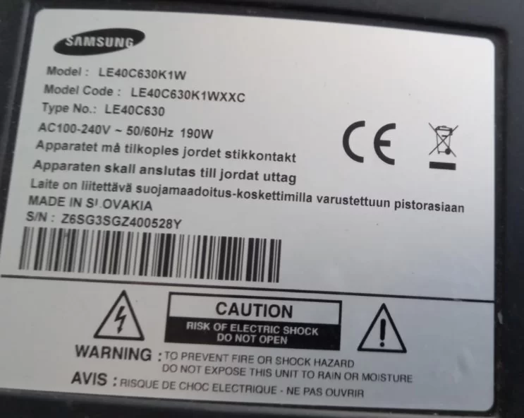 S120apm4c4lv0.4, Bn81-04154a, Samsung Le40c630 T-Con