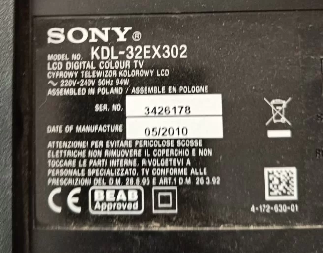 SS1320_4UG01, Sony Kdl-32ex302 İnverter BOARD