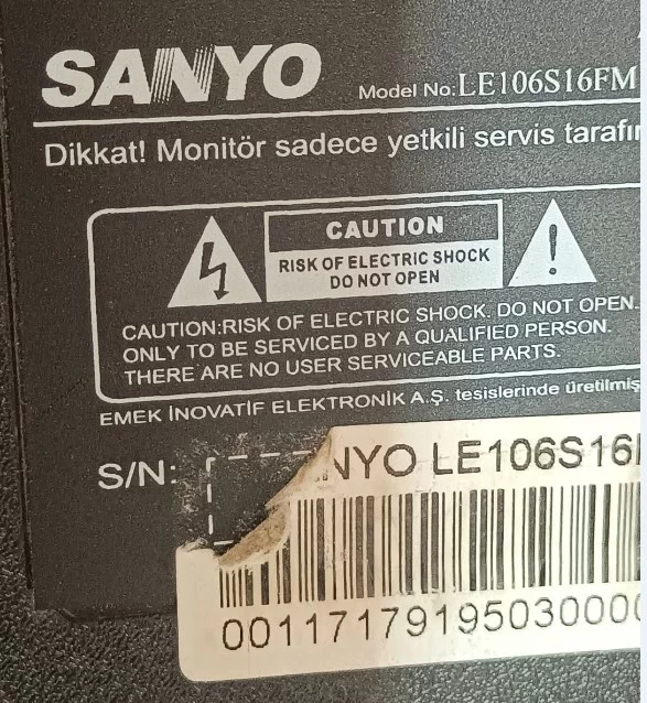 200-Gjr-Le32190-Oh, Sanyo Le106s16fm Göz.İr