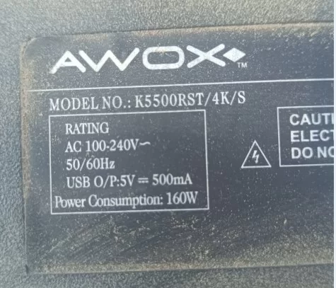 R28-S00271-0120,  Awox K5500rst/4k/S Göz.İr