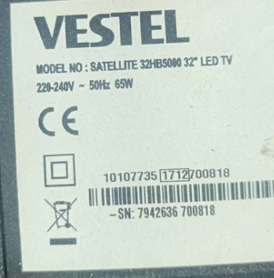 27941785, 233674482,  17ıps62, Vestel  32hb5000 Power Board, Besleme