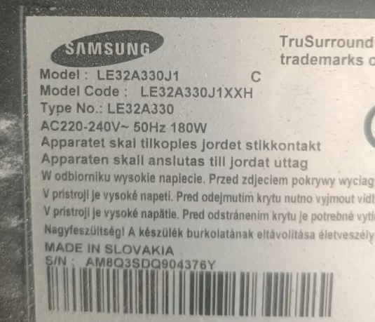 Bn96-04770a, Samsung Le32a330j1xxh Hoparlör