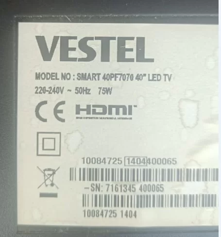 17ıps71, 23172818, 27161371, Vestel 40pf7070 Power , Besleme