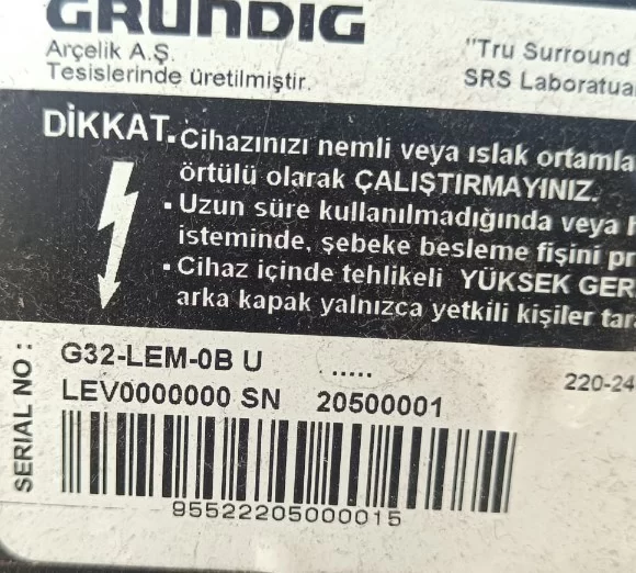 Vdq192-11, Grundıg G32-Lem-Ob U, Tv - Ir Sensör Kartı