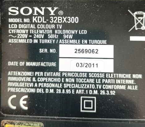 1-858-364-13, Sony Kdl-32bx300  Hoparlör Takımı