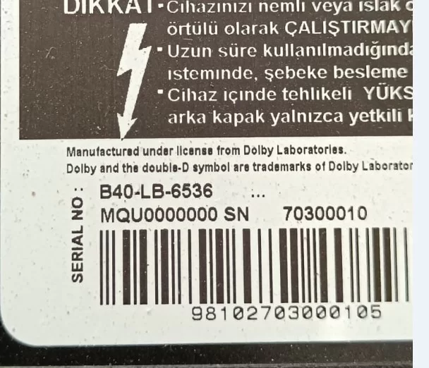 Zgy192-01, Beko B40-Lb-6536 Kumanda Gözü Ir