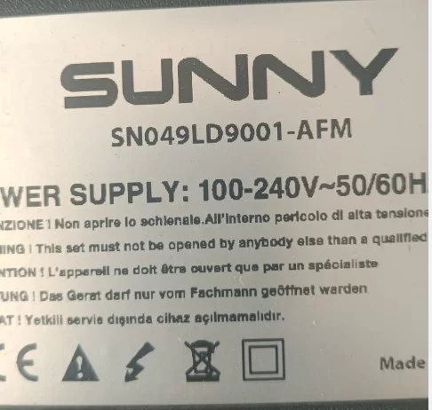 6870c-0481a, Sunny Sn049ld9001-Afm T-Con Board