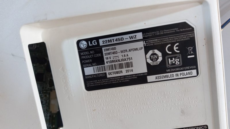 EAX65428305 (1.1),LG 22MT45D, MAİN BOARD, ANAKART