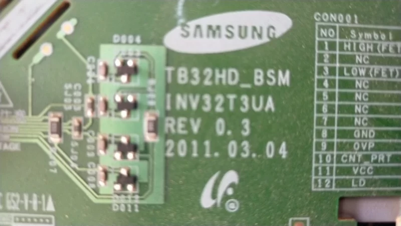 SAMSUNG LE32D403E2W, TB32HD-BSMINV32T3UA REV 0.3, ınverter board 