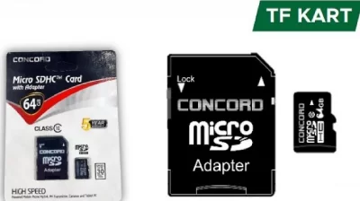 CONCORD MİCRO SDHC CARD WİTH ADAPTOR 64 GB