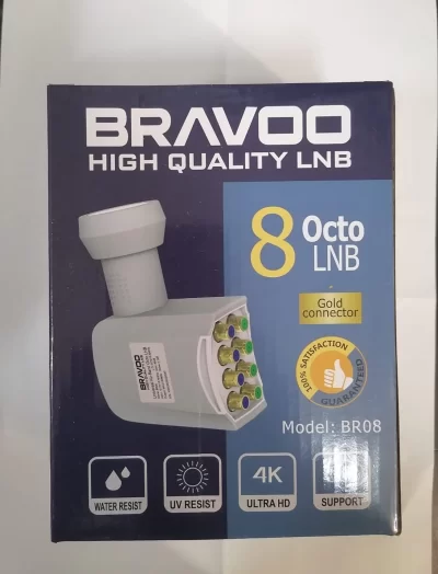 BRAVOO 8 OCTO YÜKSEK KALİTE 4K 3D 8 Lİ LNB GOLD CONNECTOR