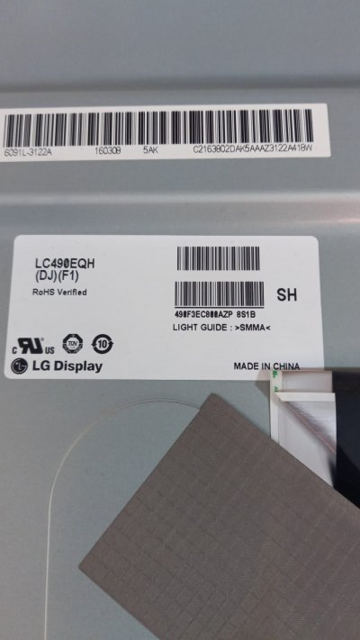 LG 49UH850V  LC490EQH-DJF1, LED BAR orjinal ikinci el
